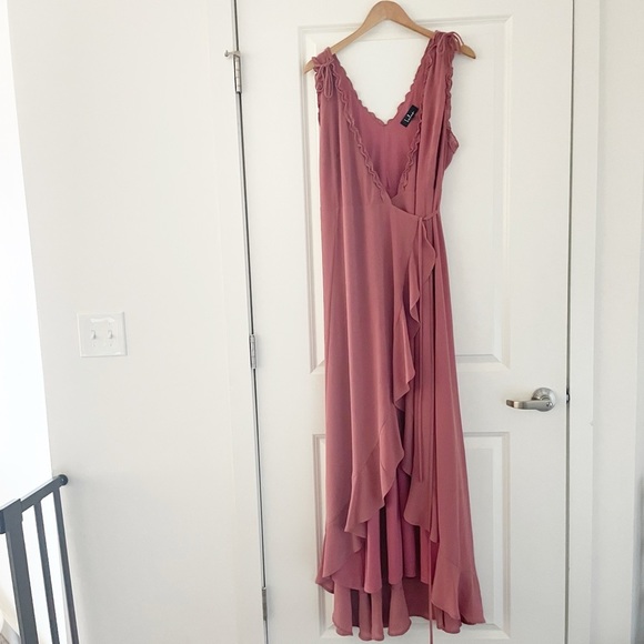 Lulu's Juliette Wrap Ruffle Maxi Dress - Picture 2 of 6